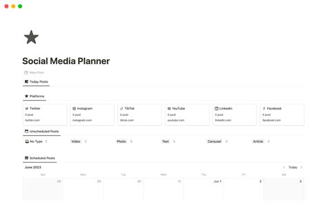 Best Notion Social Media Planner Template