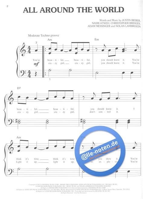 Best of Justin Bieber for Big-Note Piano PDF