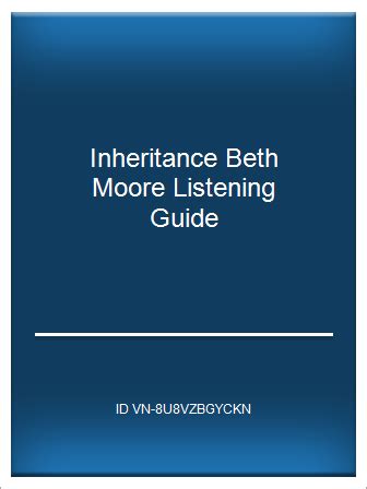 Beth Moore Inheritance Study Guide Answers Reader