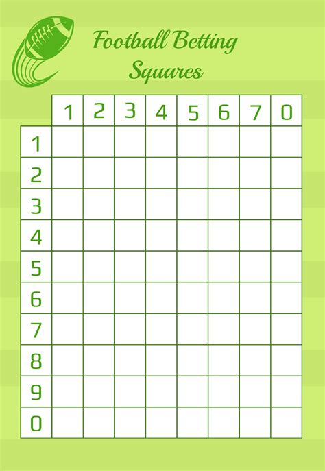 Betting Squares Template
