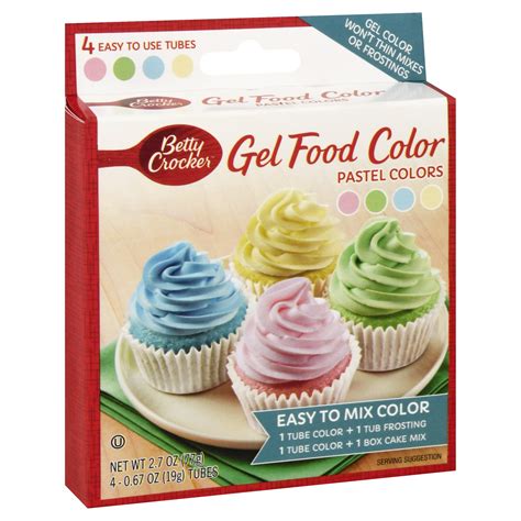Betty Crocker Gel Food Color Mixing Chart