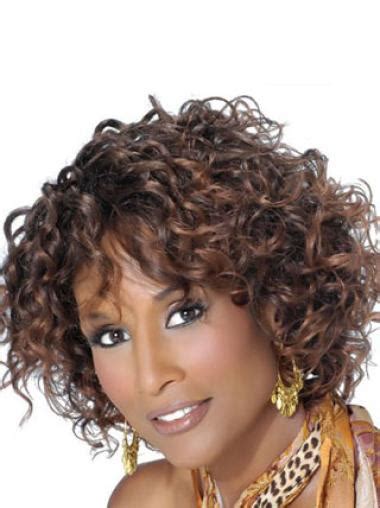 Beverly Johnson Classic 2025: Short Voluminous Curly Lace Front Human Hair Wigs with Bangs