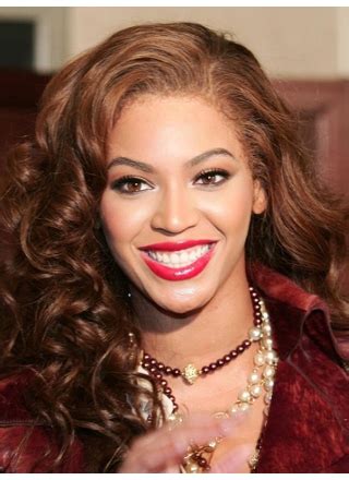 Beyonce Knowles Fabulous 100% Human Hair Long Spiral-curly Glueless Lace Front Wig about 22 Inches