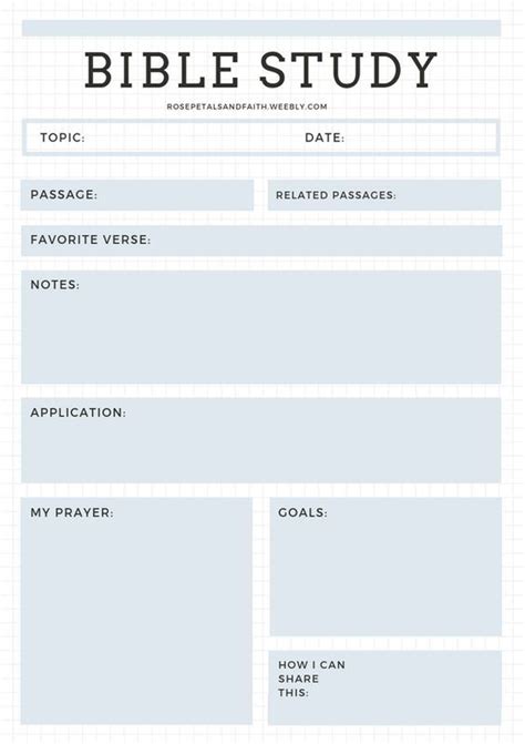 Bible Study Journal Template