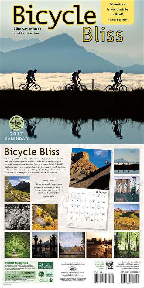 Bicycle Bliss 2017 Wall Calendar Kindle Editon