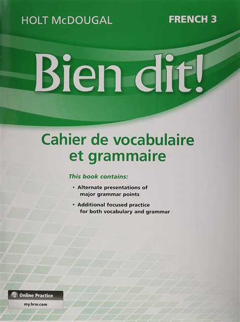 Bien Dit Workbook Level One Printable Pages