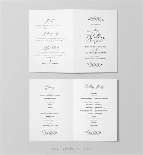 Bifold Program Template