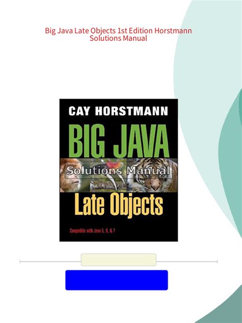 Big Java Late Objects Answers Ebook Doc