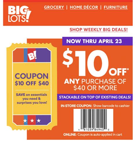 Big Lots 5 Off 15 Coupon Printable