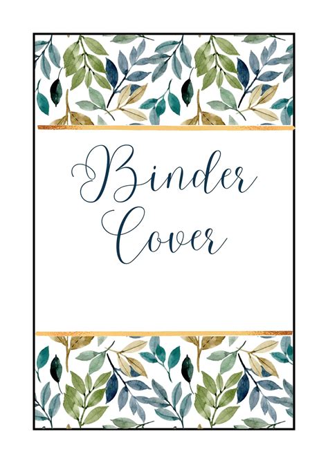 Binder Cover Templates Word Free