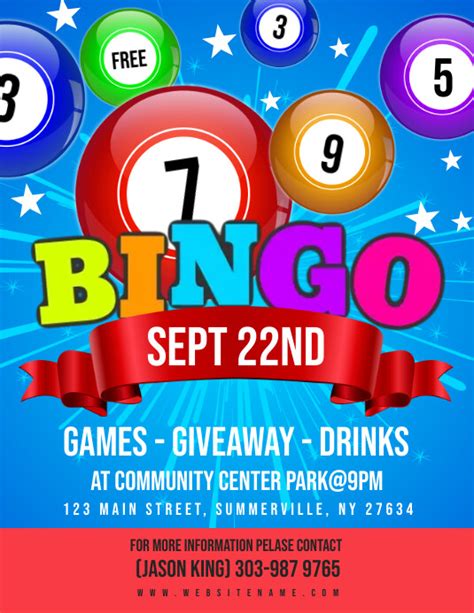 Bingo Flyer Template Free