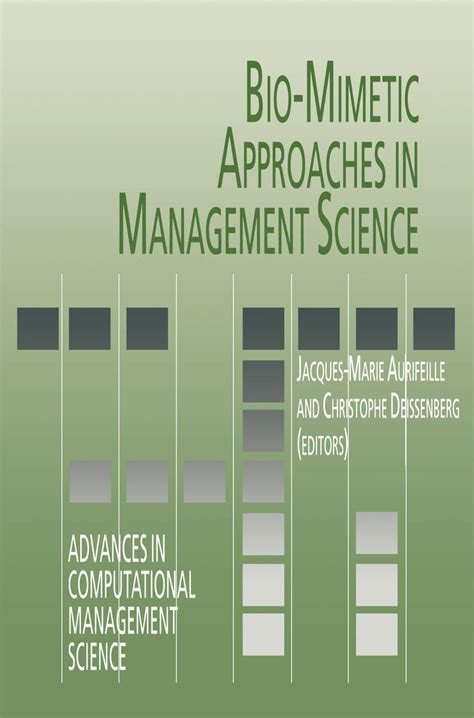 Bio-Mimetic Approaches in Management Science 1st Edition Epub