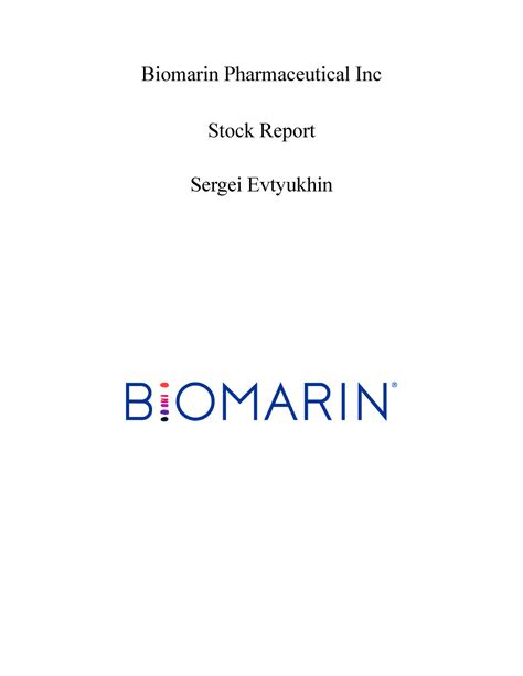 BioMarin Pharmaceutical Inc. Stock: A Comprehensive Guide