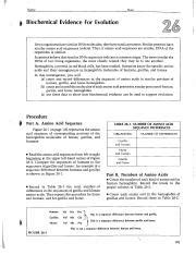 Biochemical Evidence For Evolution 26 Answers PDF