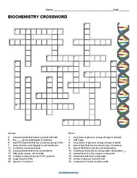 Biochemistry Crossword Answer Key Kindle Editon