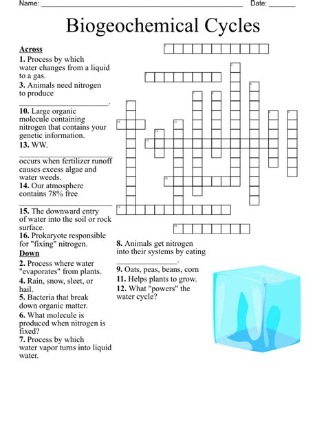 Biogeochemical Cycles Crossword Answer Key Epub