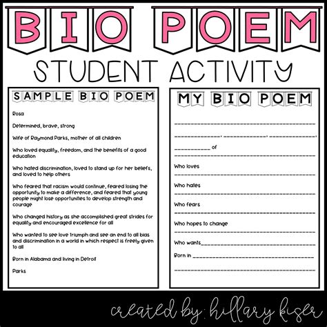 Biographical Poem Template