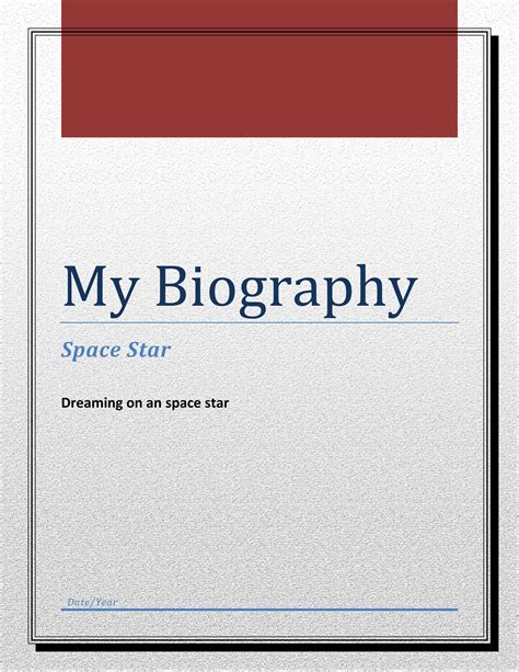 Biography Template Example
