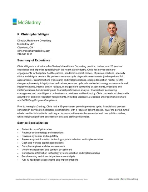 Biography Template For Professionals