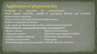 Biological Applications of Photochemical Switches PDF