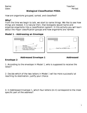 Biological Classification Answer Key Pogil Reader