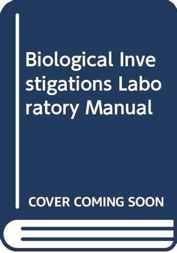 Biological Investigations Lab Manual Ebook Epub