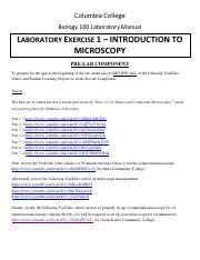 Biology 100 Lab Manual Answer Key PDF