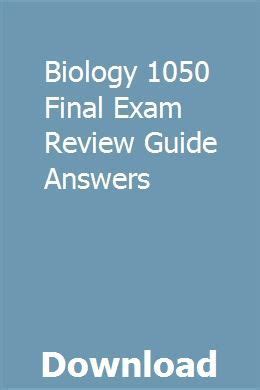 Biology 1050 Final Exam Review Guide Answers Epub