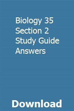 Biology 35 Study Guide Answers Doc