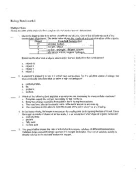 Biology Benchmark Test Answers Reader