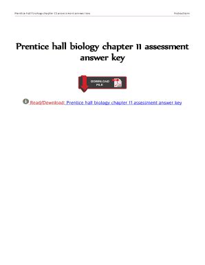 Biology Chapter 11 Assessment Answers For Prentice Hall Epub