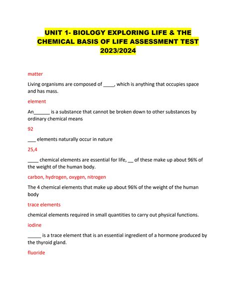 Biology Dynamics Of Life Assessment Test Answer Epub