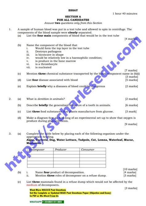 Biology Essay Answers 2014 Waec Reader