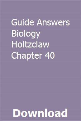 Biology Guide Answers 40 Holtzclaw Ebook Epub
