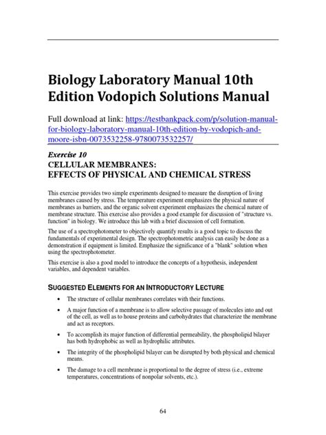 Biology Lab Manual Vodopich 10th Edition Answers PDF Reader