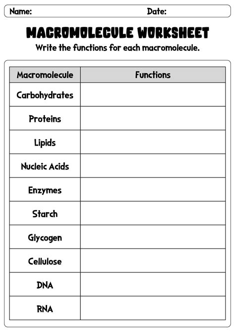 Biology Macromolecules Worksheets And Answers Kindle Editon