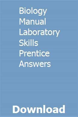 Biology Manual Laboratory Skills Prentice Answers Epub