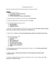 Biology Midterm Review Answer Key Doc