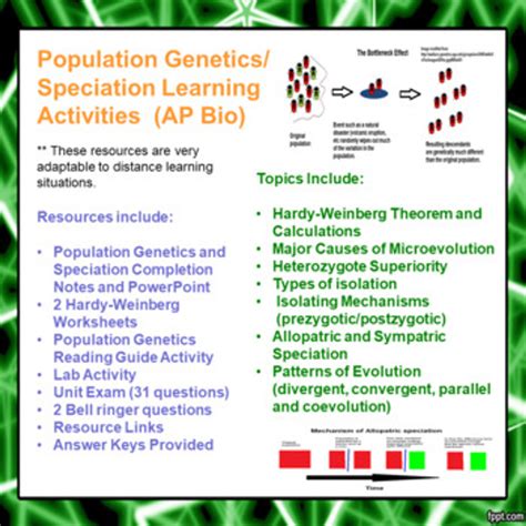 Biology Population Genetics And Speciation Answer Key Doc