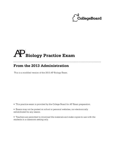 Biology Practice Test 2013 Answers PDF