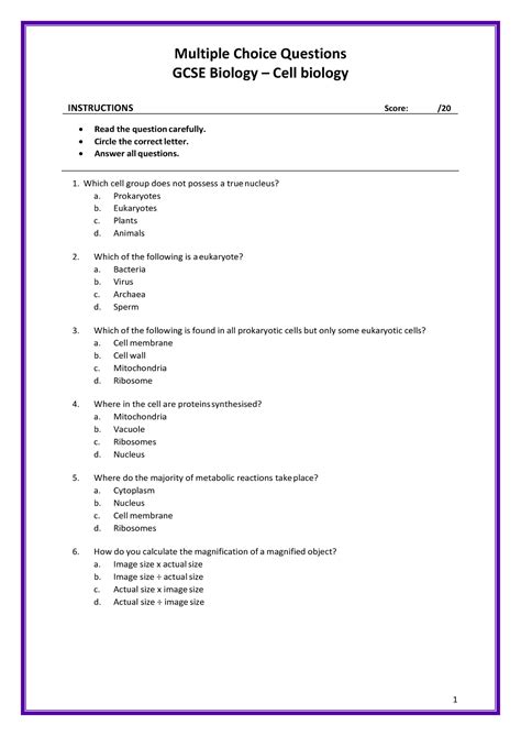 Biology Question And Answer Multiple Choice Epub