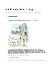 Biology Review Unit 10 Ecology Answers PDF