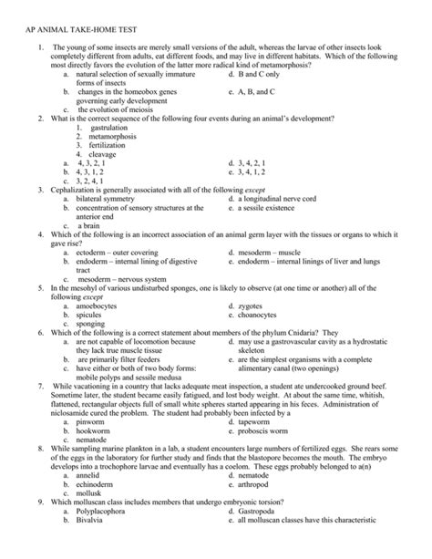 Biology Take Home Test Answers Reader