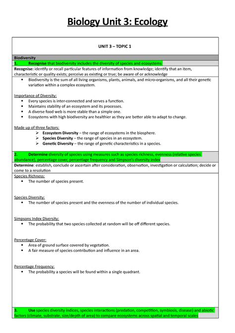 Biology Unit 3 Answers Epub