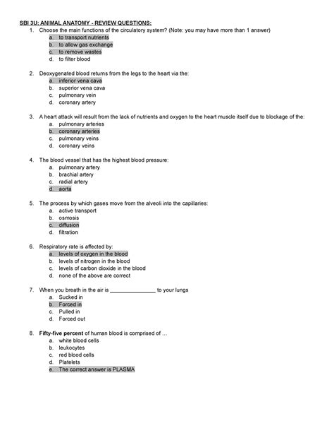 Biology Unit 4 Test Review Answer Key PDF