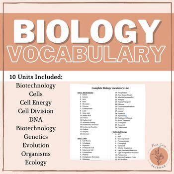 Biology Vocabulary Practice Answer Reader