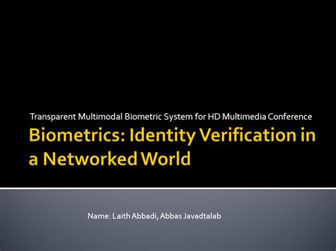 Biometrics: Identity Verification in a Networked World Epub