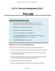 Biopac Electrocardiography Lab Answers PDF