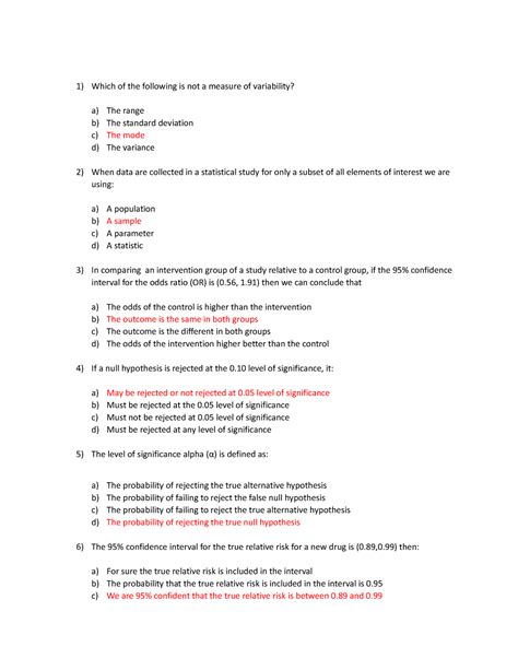 Biostatistics Mcq Answers Reader