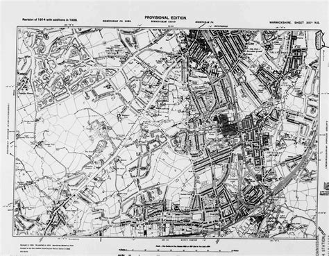 Birmingham 1902-11 Warwickshire Sheet 1405 Old OS Maps of Warwickshire Doc